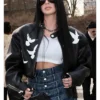 Camilla Araujo Paris Fashion Week 2026 Black Leather Jacket