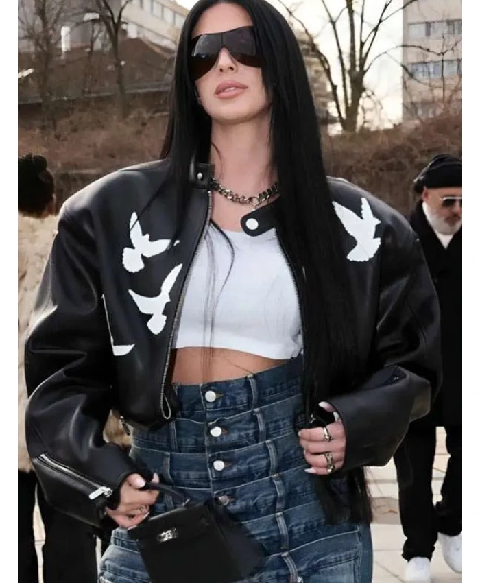 Camilla Araujo Paris Fashion Week 2026 Black Leather Jacket