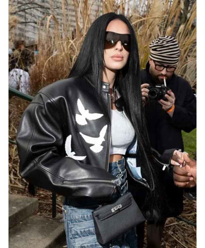 Camilla Araujo Paris Fashion Week 2026 Leather Jacket