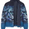 Casablanca Graphic print Drawstring Zip Up Blue Jacket