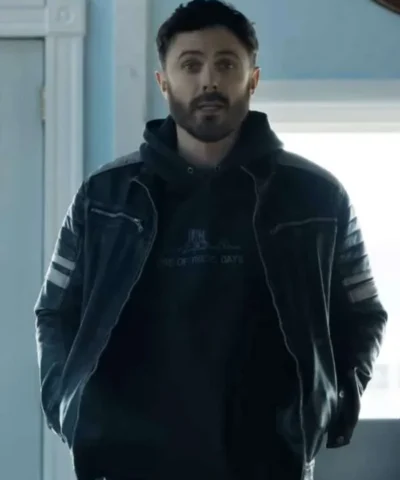 Casey Affleck The Instigators Cobby Black Biker Leather Jacket