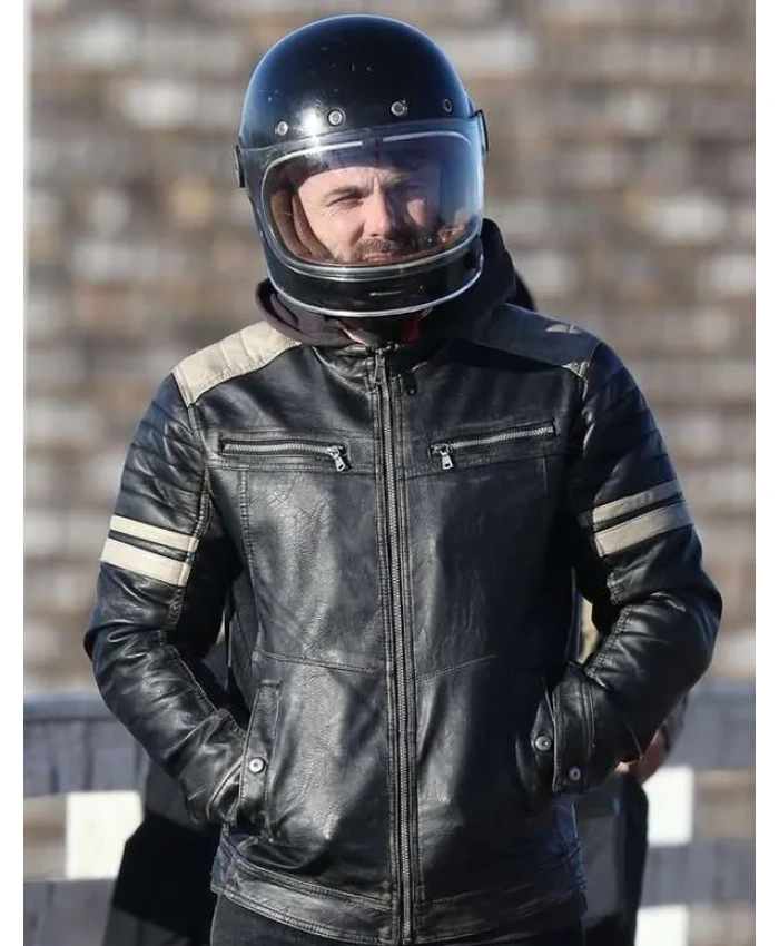 Casey Affleck The Instigators Cobby Black Leather Jacket