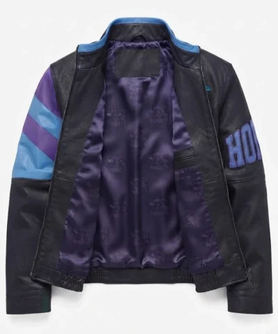 Charlotte Hornets Vintage Leather Jacket For Mens and Womens on Sale
