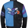 Charlotte Hornets Vintage Leather Zipper Jacket For Mens and Womens