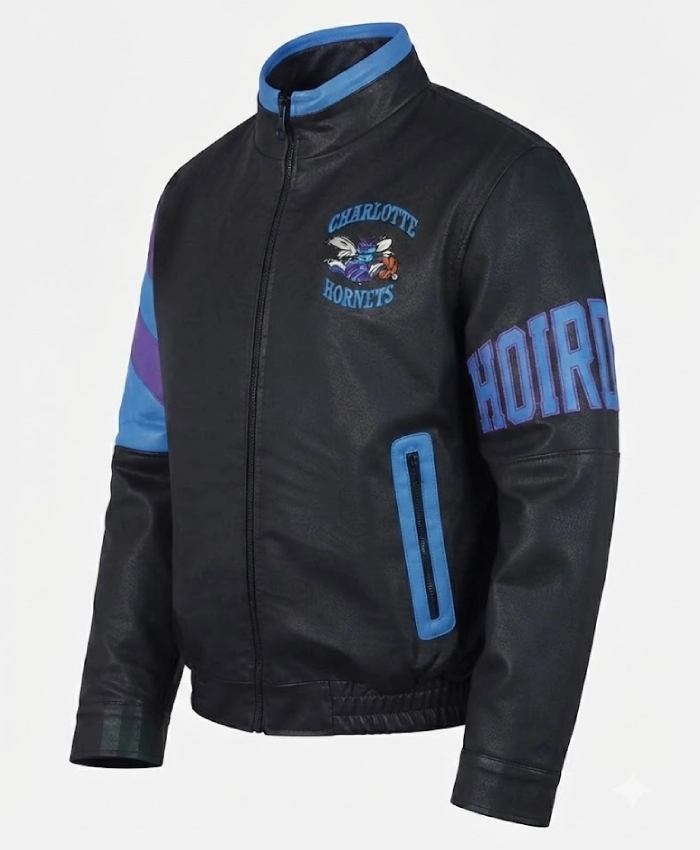 Charlotte Hornets Vintage Zipper Jacket For Mens and Womens on Sale