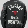 Chicago Bulls Modern Originals Black Leather Jacket