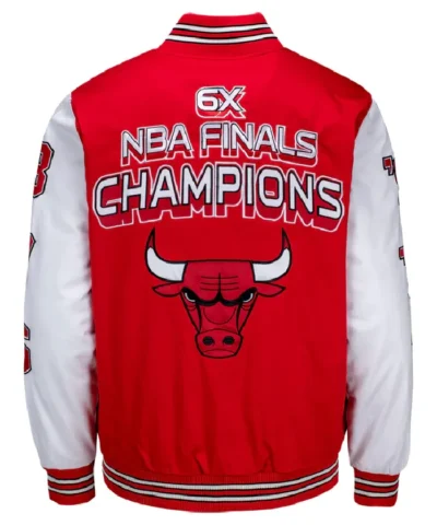 Chicago Bulls NBA Champs Full Snap Varsity Jacket 