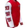 Chicago Bulls NBA Champs Red and White Full Snap Jacket 