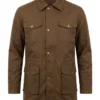 Chris Evans Avengers Doomsday Patch Pockets and Zipper Closure Tobacco Tactical Field Jacket