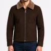 Mens Coffner Brown Shearling Fur Jacket