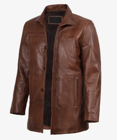 Cognac Brown Car Coat