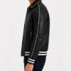 Cooper Leather Black Varsity Jacket