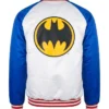 DC Batman Vintage Logo Full Zip Satin Jacket