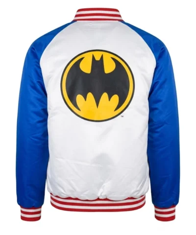 DC Batman Vintage Logo Full Zip Satin Jacket