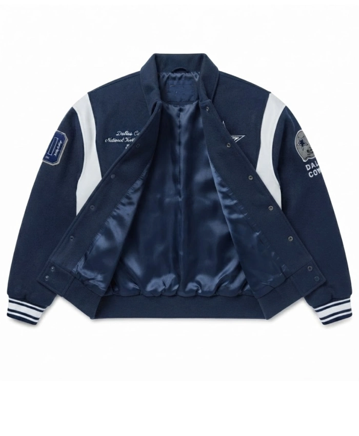 Dallas Cowboys Air Supremacy Full Snap Navy Varsity Jacket