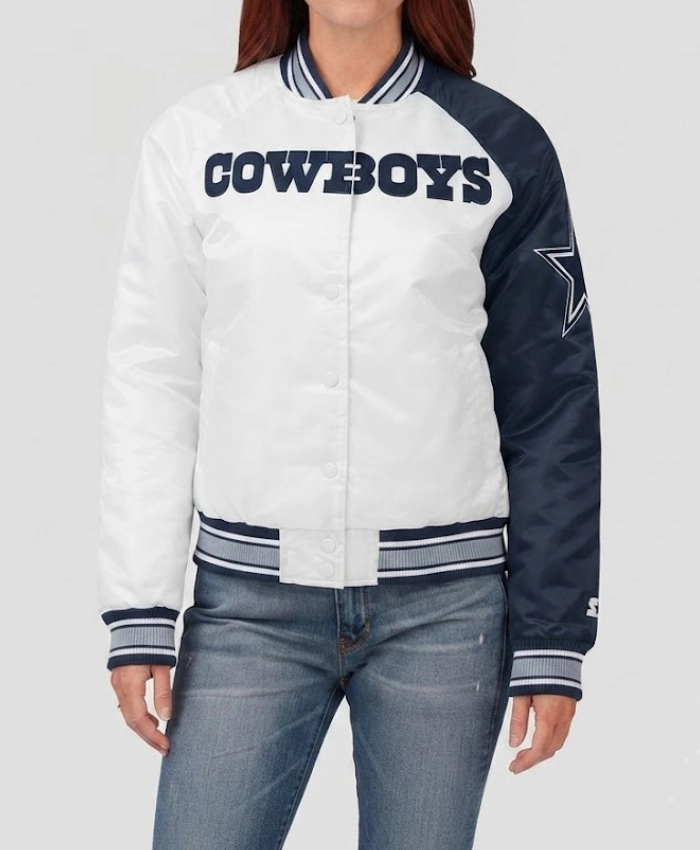 Dallas Cowboys Endzone Satin Jacket Sale
