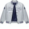 Dallas Cowboys Full Snap Gray Satin Bomber Jacket Sale