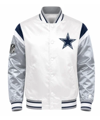 Dallas Cowboys Shutout Full SnapSatin Jacket
