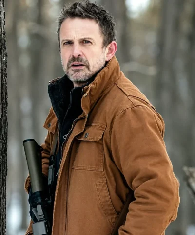 David Lyons The Night Agent Brown Cotton Jacket