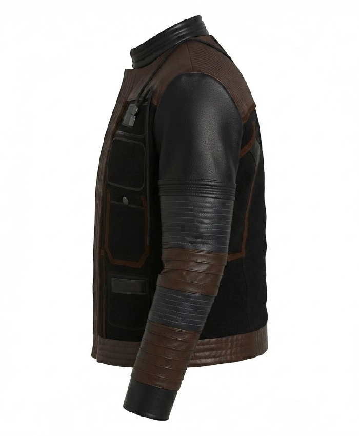 Diego Luna Andor Cassian Andor Black Leather Jacket On Sale