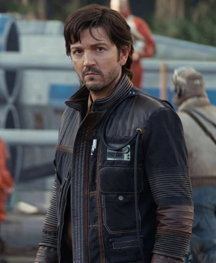Diego Luna Andor Cassian Andor Black Leather Jacket