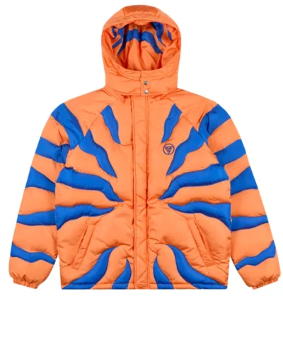 Digimon Greymon Blue Puffer Jacket for Men and Women