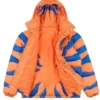 Digimon Greymon Blue and Orange Puffer Jacket