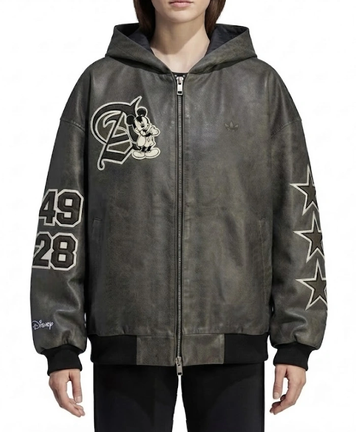 Disney x Adidas Mickey Mouse Leather Jacket - Image 3