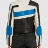 Dolce and Gabbana Blue Motorcycle Jacket Back