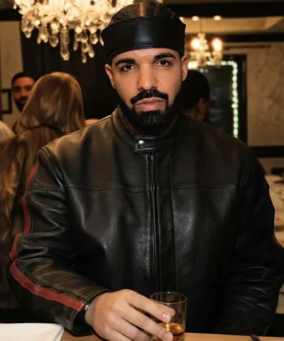 Drake Burning Bridges Music Video Black Leather Jacket