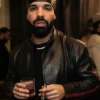Drake Burning Bridges Music Video Black Leather Motorcycle Jacket