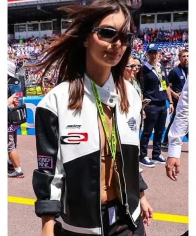 F1 Monaco Grand Prix Emily Ratajkowski Racing Leather Jacket