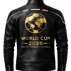 FIFA World Cup 2026 Black Leather Jacket