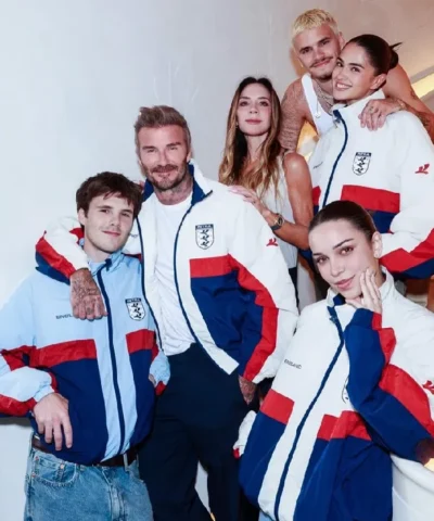 FIFA World Cup 2026 Harper Beckham Intra 2026 England Nations Full Zip White Jacket