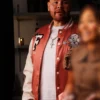 Fat Joe Azzy Milan Family Style Food Festival Pink And White Satin Jacket