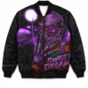 Freddy Krueger Zip Up Satin Bomber Jacket