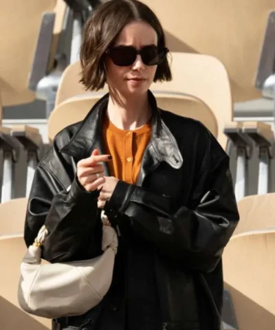 French Open Paris 2026 Lily Collins Black Jacket