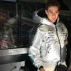 George Russell Mercedes F1 Adidas Metallic Silver Hooded Jacket