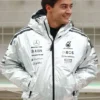 George Russell Mercedes Metallic Parachute Hooded Jacket