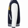 Get Cal Navy Blue and White Varsity Jacket