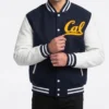 Get Cal Navy Blue and White Wool Jacket