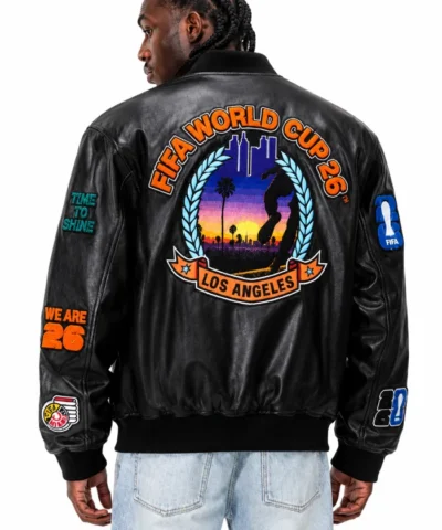 Get FIFA World Cup 2026 Los Angeles Jeff Hamilton Black Leather Jacket 