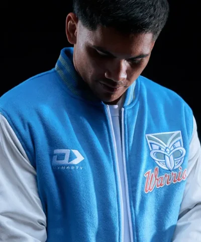 Get Rugby Team New Zealand Warriors 2026 Adults Blue Varsity Jacket Sale