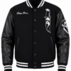 Ghostface Scream Horror Scary Slasher Wool with Leather Jacket