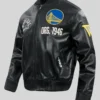 Golden State Warriors Modern Originals Black Leather Jacket