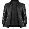 Grab Supreme x Nike Black Leather Varsity Jacket