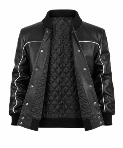 Grab Supreme x Nike Black Leather Varsity Jacket