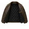 Halloween Distressed Brown Leather Jacket
