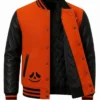 Halloween Labubu Ghostface Leather Varsity Jacket