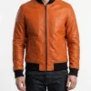 Halloween Pumpkin Orange Motorcycle Jacket for Men and Women